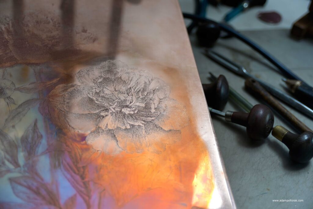 Piwonia - przy pracy / Peony - work in progress