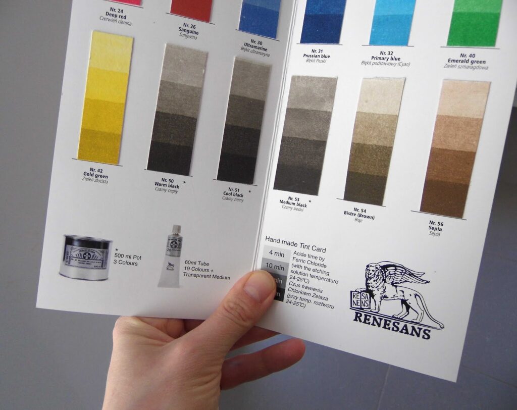Paleta farb RENESANS / Color palette - RENESANS